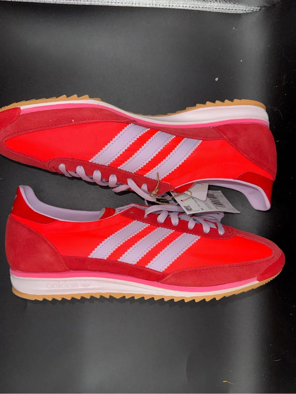Adidas SL 72 OG Bright Red Lucid Pink White Women’s 9.5 / Men’s 8 JH7392 NWT